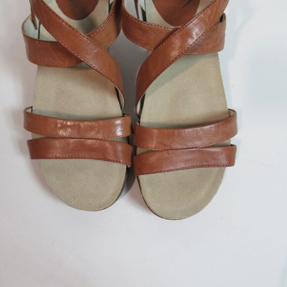 Abeo Biosystem Sandals Womens 7M Brown Leather Comfort Shoes Chunky Heel Y2K 00s - Picture 5 of 13